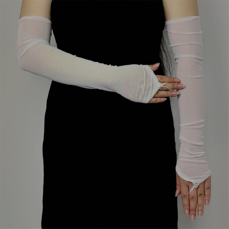 Elegant Gloves Bridal Sleeves Half Finger Cool Gloves for Proms Concert Evening Banquet Accessory Short Gloves