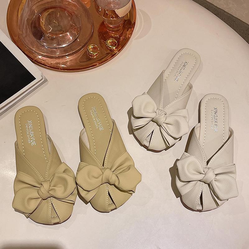 Summer Women's Suede Leather Flat Slippers Fashion Versatile Casual Sandals Home Light Mute Slides for Women Zapatillas De Mujer