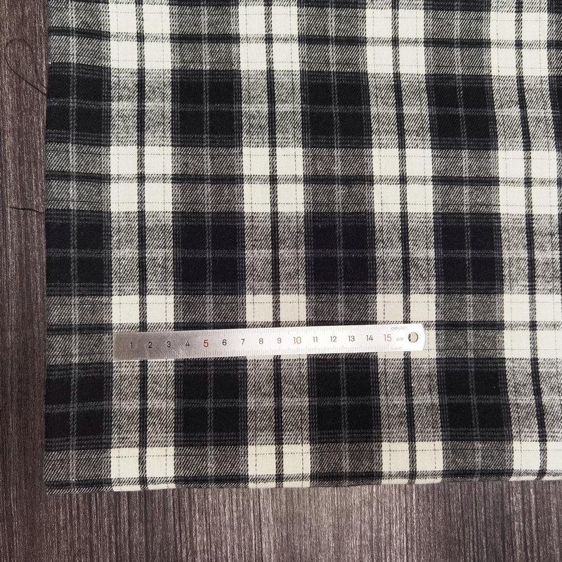 Children's Twill Plaid Flannel Shirt Fabric - Yarn Dyed, Brushed Cotton