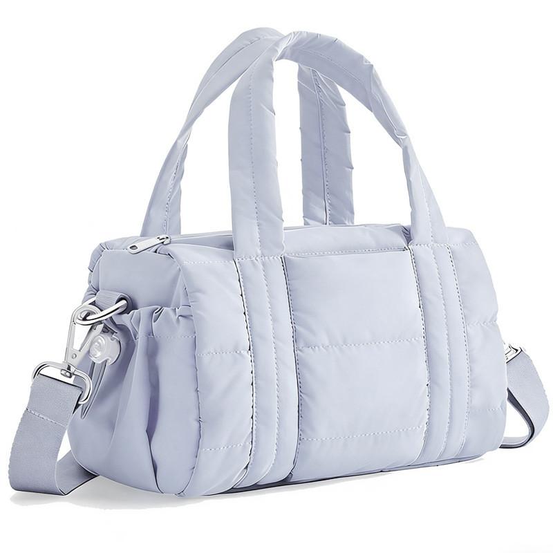 Nylon Puffer Handbag With Top Handle For Daily Casual Womens Shoulder Bag