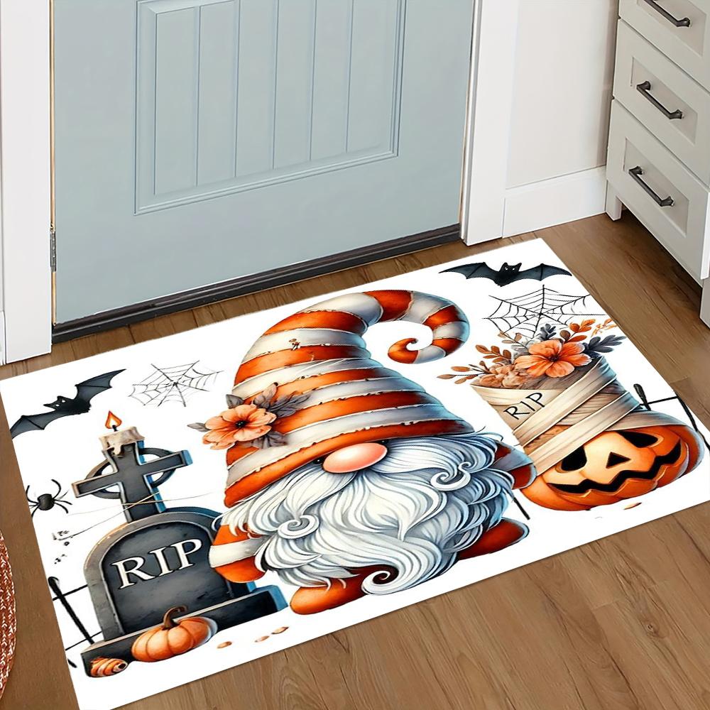 Halloween Gnomes Welcome Entrance Doormat Home Decor Carpet Indoor Outdoor Floor Mat Living Room Bedroom Bath Kitchen Rug