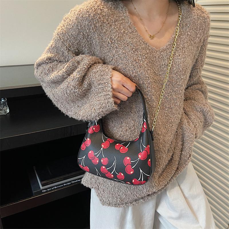 Half Moon Handbag Clutch Bag For Women 2025 Designer Floral Hand Bag Small Semicircle Pu Leather Crossbody Bag Sac A Main