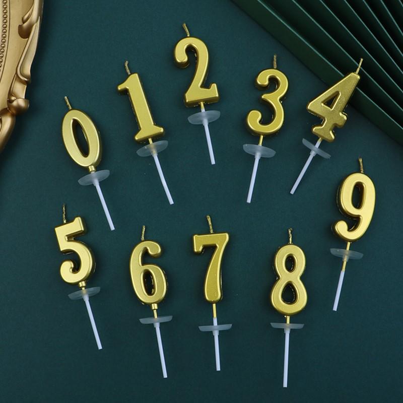 50 Gold and Silver Number Candle Cake Toppers - Individually Boxed Party Decorations