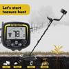 ATX880 Metal Detector With Headphone Waterproof Coil LCD Treasure Hunter 1.5M Underground Metal Jewelry Detector
