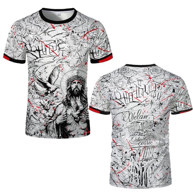 

New Brazil Themed T-shirt Men s Brazilian Style Jesus Graphic Sports Jersey Unisex Street Trendy Breathable Short Sleeve Tees S