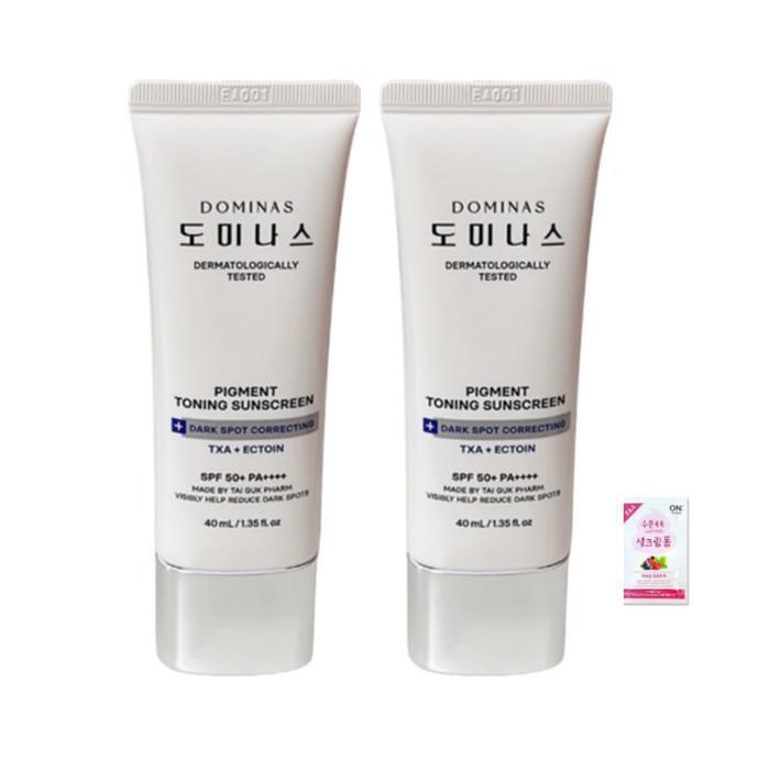 [DOMINAS] Tranexamic Acid Pigment Toning Sunscreen EX Sunscreen 40ml x 2 + Cleansing Foam (3ml) (32596488)