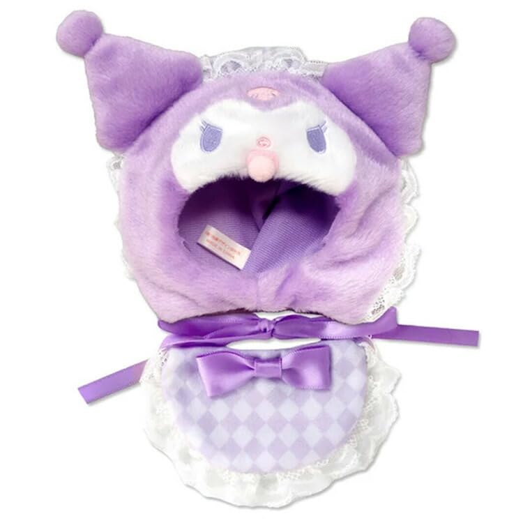 Naitou Design Plush Costumer Baby Style Size Plush Clothes for Ages 6 and Hat inches Kuromi, M, Up, Width Approx. 7.5 (19 cm)