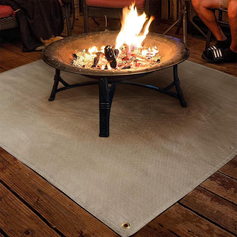Heat Resistant Fireproof Mat Fireproof Mat Fireproof Stove Grill Mats Washable And Reusable Wood Deck Stove Grill Mats