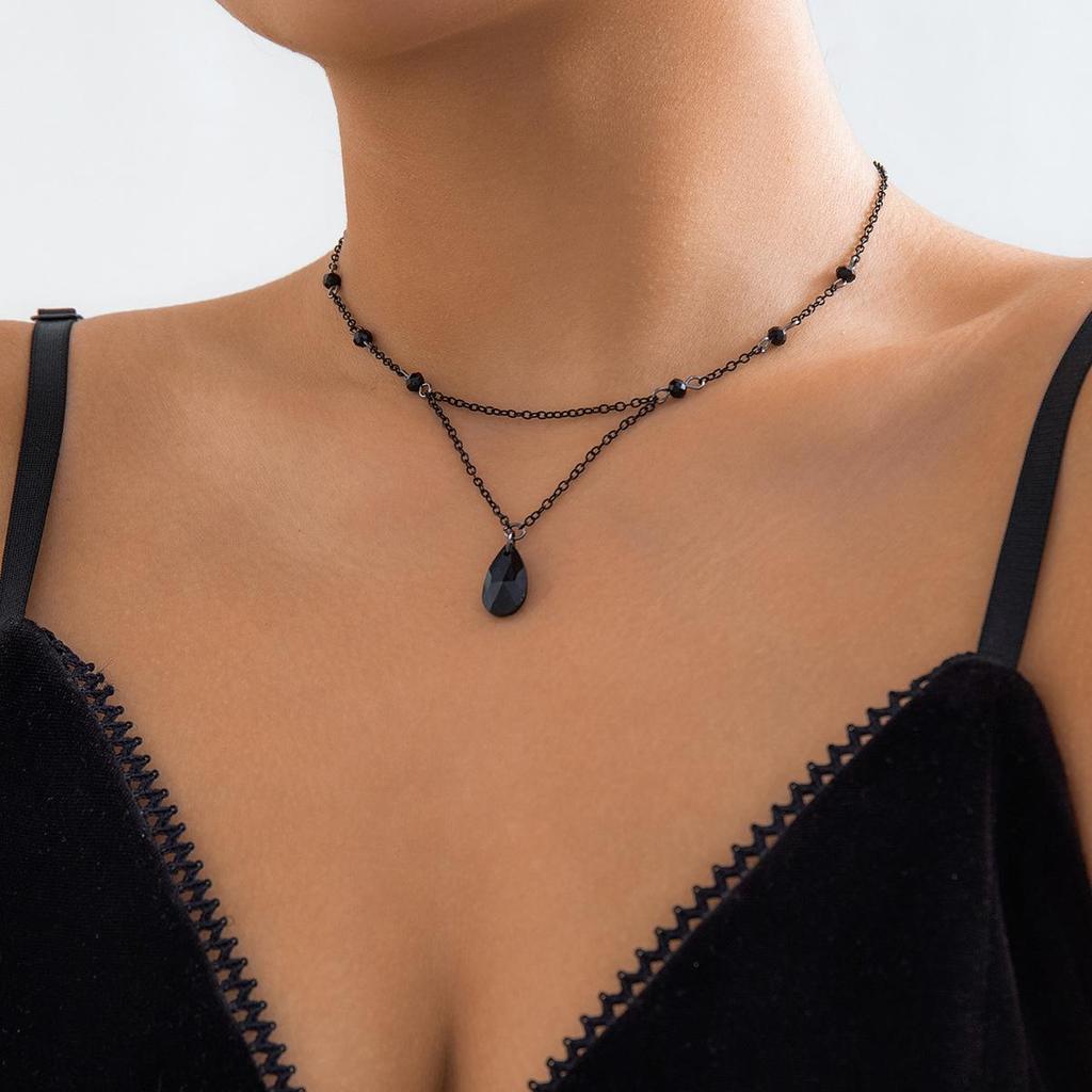 Retro Gothic Blutstropfen Quaste Choker Halskette