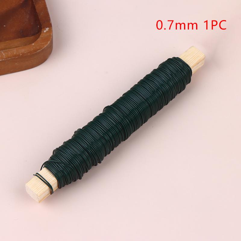0.5/0.65/0.7Mm Green Metal Tying Wire, Rust-Resistant Floral Wire For Wrapping Around ,Suitable For Crafts, Christmas Decoration