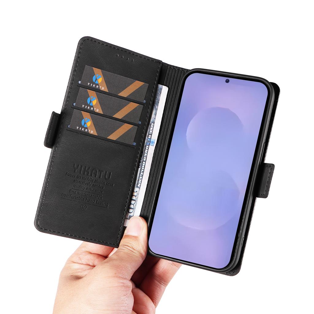 For Samsung Galaxy S26+ Leather Case YIKATU YK-005 Skin-touch Feeling Wallet Phone Cover