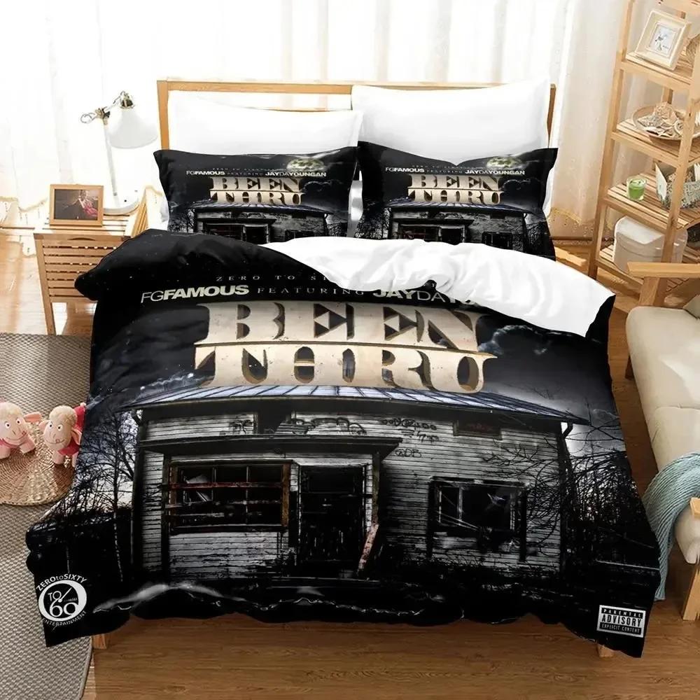 RIP Jaydayoungan Rapper Bedding Set Printed With Pillowcase Bed Duvet Cover Soft Single Double Queen Super King Size Kids Adult