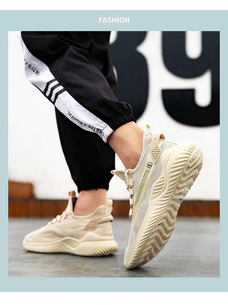 Летняя дышащая летающая тканая мужская обувь — фото 7