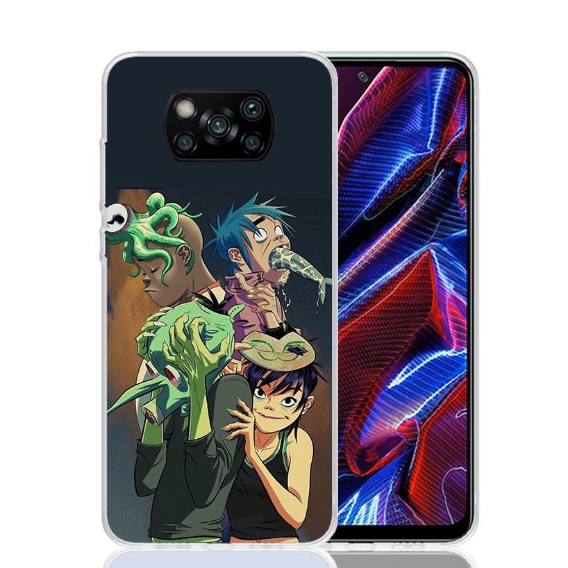 Gorillaz Anime Phone Case For Xiaomi Poco F7 Ultra X7 X6 Pro X5 Redmi 15 15C 13 13C 12 12C 10 10A 10C 9 9A 9C 9T Shell Poco X7 X