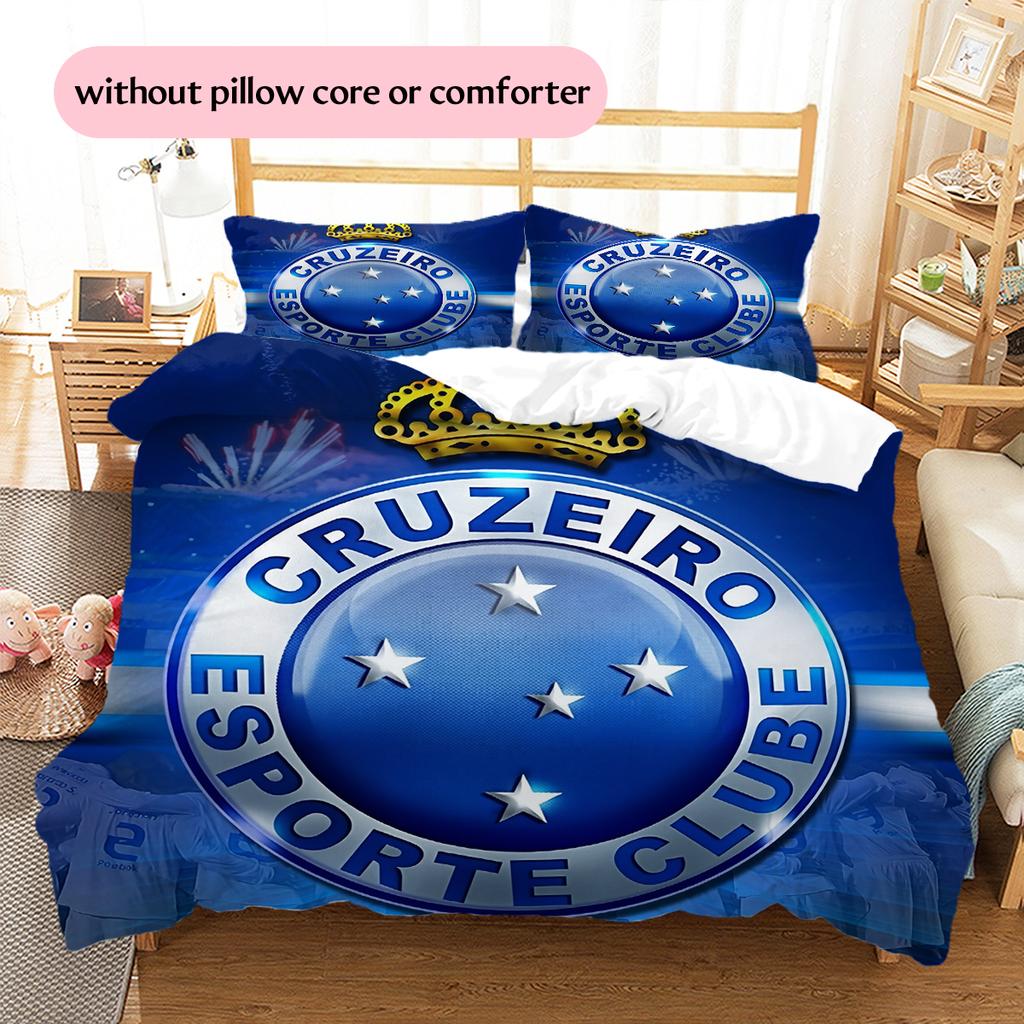 Cruzeiro Esporte Clube Pattern Bedding Home Decoration Birthday Gift (1 * duvet cover + 2 * pillowcase, without core)