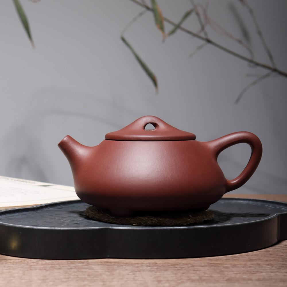 250ml Purple Clay Tea Pot Handmade Ball Hole Filter Stone Scoop Kettle Custom Raw Ore Zisha Tea Set Beauty Tea Infuser