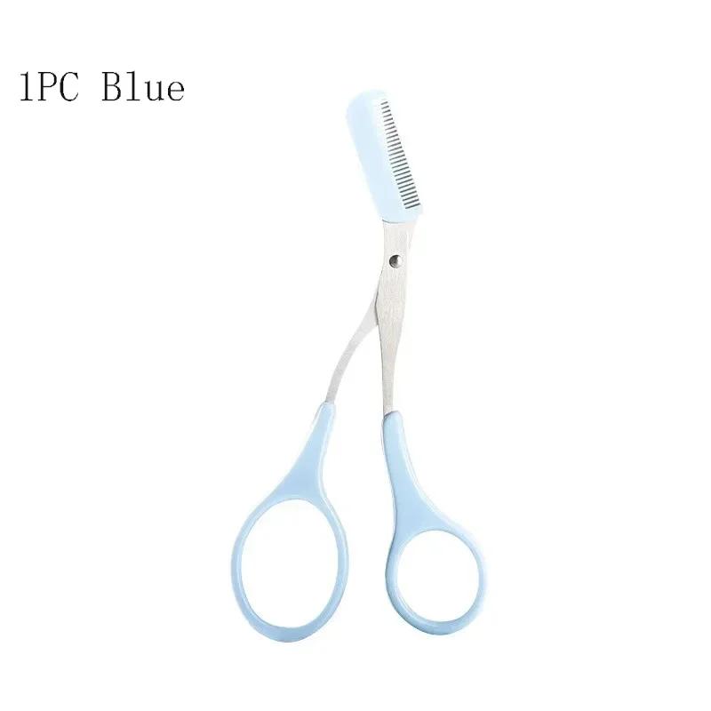 1 Pcs Eyebrow Trimming Scissors with Built-in Comb - Stainless Steel, Precise Grooming Tool, Creating Perfect Eyebrows