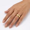 Gold Matte Ring Couple for Men Women Classic Wedding Engagement Band 6mm Special Valentine's Day Gift for Lover