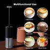 LMETJMA Electric Milk Frother Mini Foamer Coffee Maker Egg Beater for Chocolate Cappuccino Stirrer Portable Blender KC0470