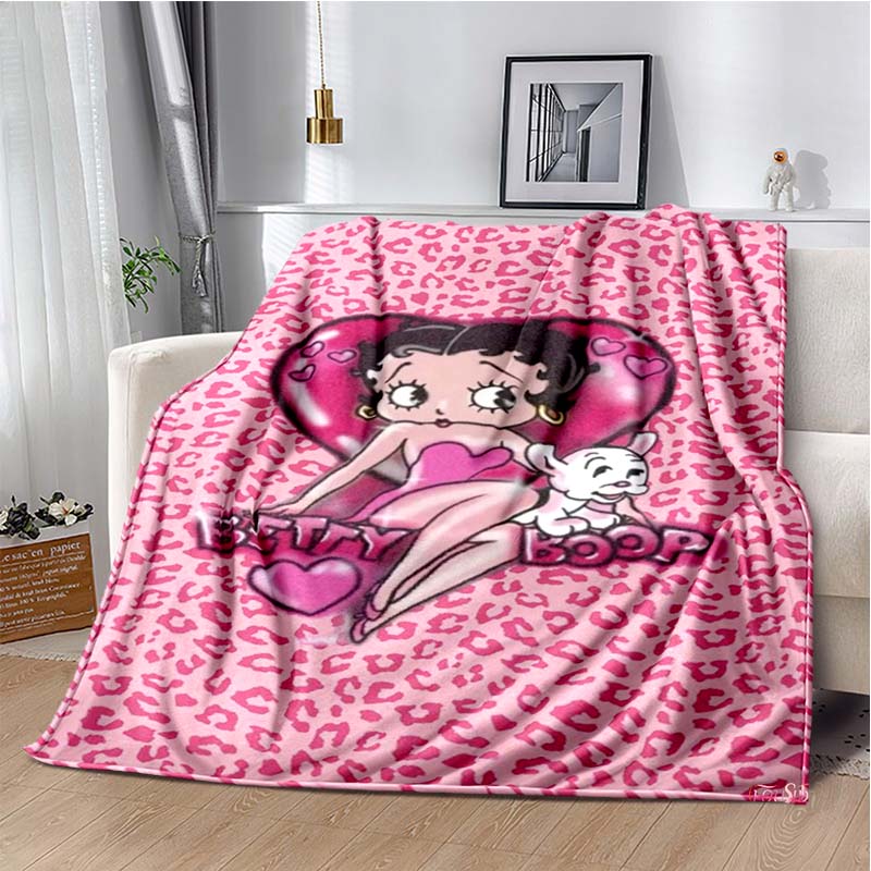 Cartoon Anime cute B-Boop MISS Super Soft Throws Blanket,Warm Cozy Blanket for Bed,Couch,Sofa,Bedroom,Living Room,Travel,Camping
