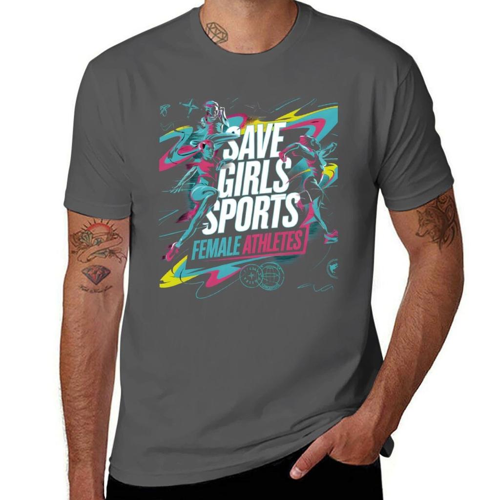 Save Girls Sports Female Athletes Gifts For Girls Boys Unisex Unisex TShirt Work Utility Short Sleeve Shirt