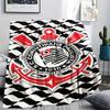 1 pièce Couverture en Flanelle Imprimée SC Corinthians Paulista Haute Qualité Chaude Confortable Couverture pour Toutes les Saisons Parfaite pour les Cadeaux Décoration de la Maison