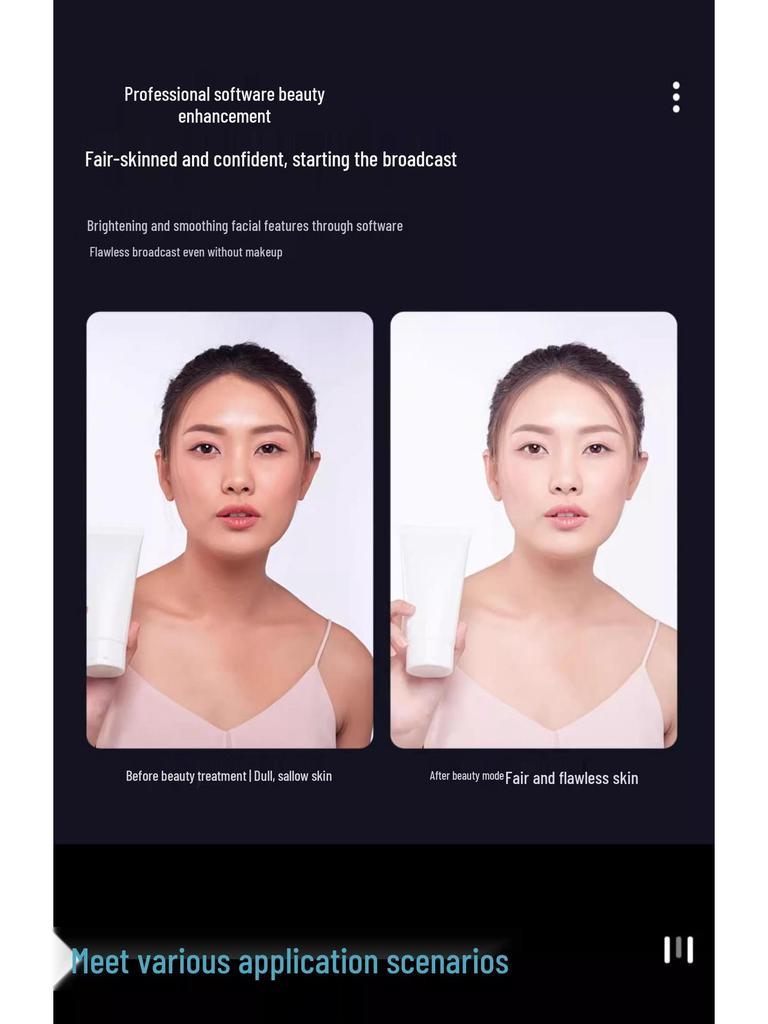 8-in-1 Live Broadcast 4K Camera: One Vision, One Sound - Perfect for Douyin Beauty, Live Selling, or Smart Entertainment on Desktop.