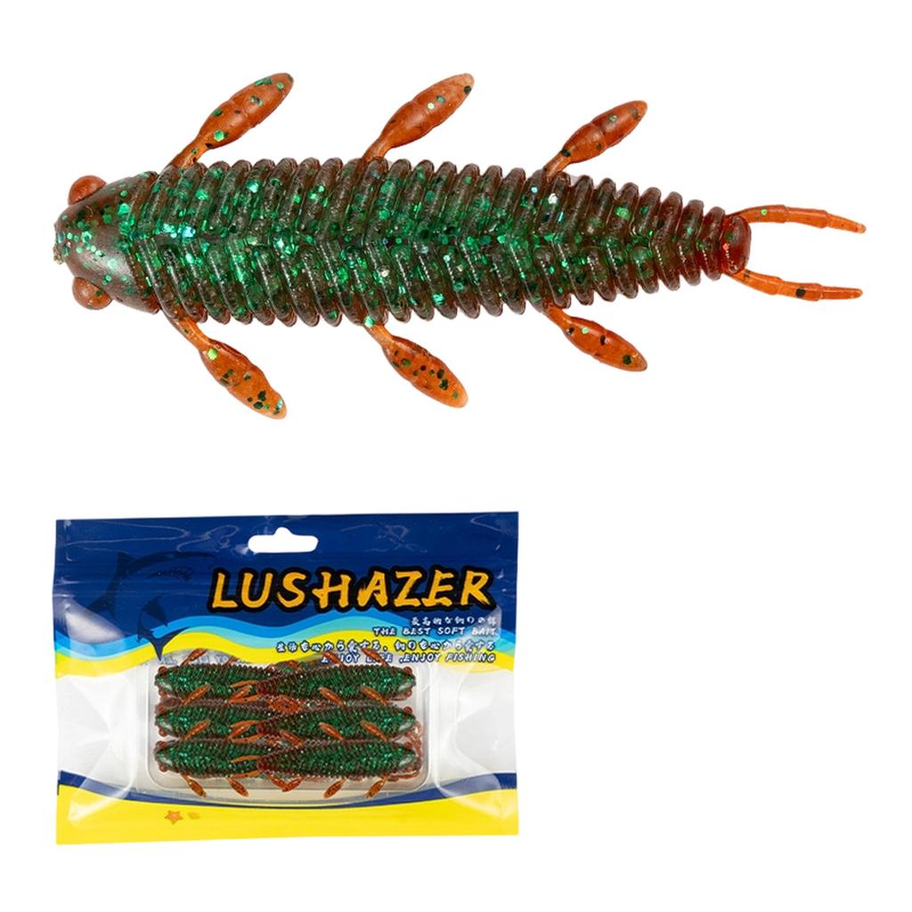 Fishing , Soft Plastic Grub,10 pcs Soft , Wacky for Bass Fishing for Texas Carolina Weightless Finesse Rig Kit Gear