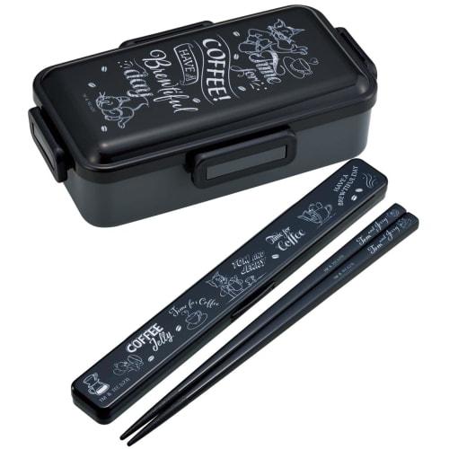 Skater Bento Box 830ml Antibacterial Fluffy Lunch Box Large Capacity L Men's Tom & Jerry Coffee Made in Japan PFLB8AG-A