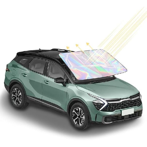 

MASHA Car Windshield Sun Shade Compatible for Tesla Blocks UV Rays Sun Visor Protector, Front Window Sunshade Visor for Tesla Model 3 Model Y золотой