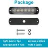 12V 24V LED White Light Thin 6LEDs Waterproof for UTV Truck RV Dome, Step, Under Dash, Truck Bed, Trunk, Boat Interior, 1 Pc