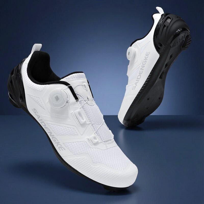 Cycling Shoes Men Women Unisex Road Mountain Bike Non-Lock Hard Sole Breathable Flyknit Bicycle