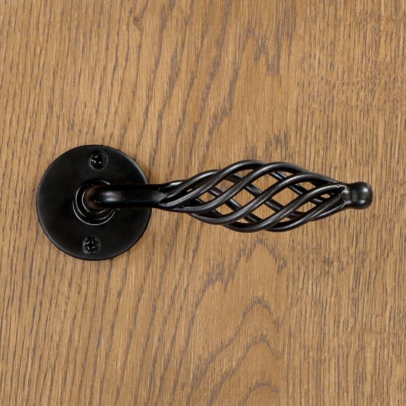 LAGOS door handle with rosette BLACK