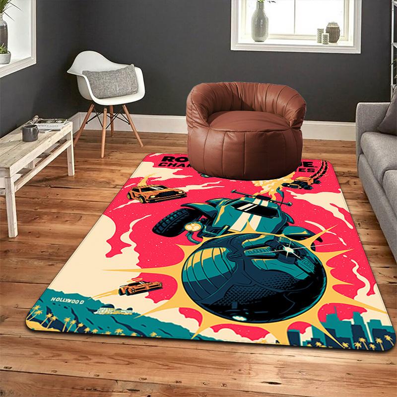 Rocket League Rug Floor Mat for Living Room or Bedroom Soft and Comfortable Carpet a Gift for Birthday and Holiday.SFF0917331
