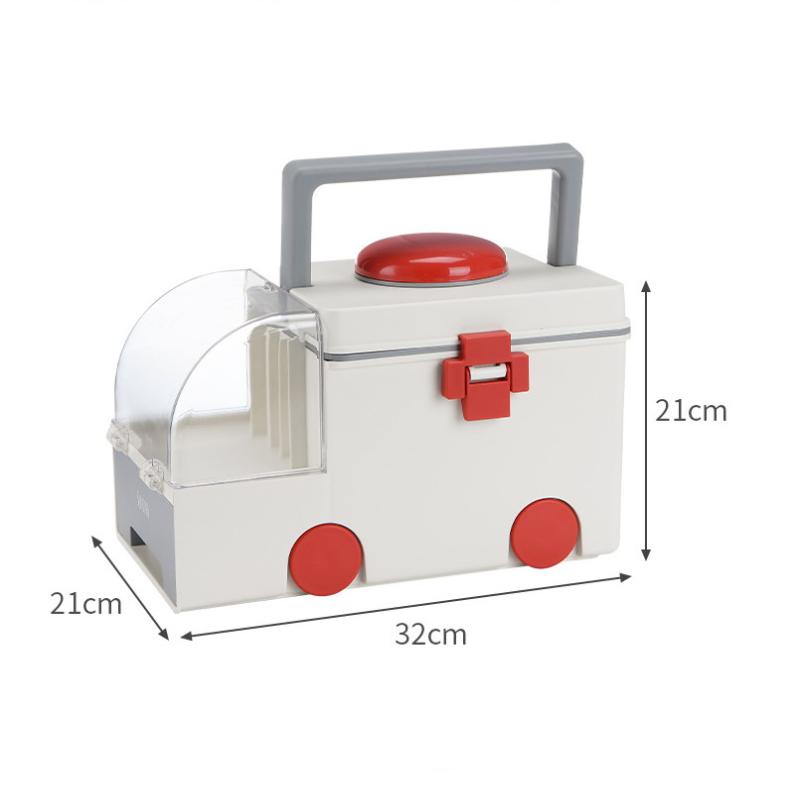 Portable Ambulance Medical Kit - Large Capacity First Aid Organizer with Compartments for Home & Emergency Use