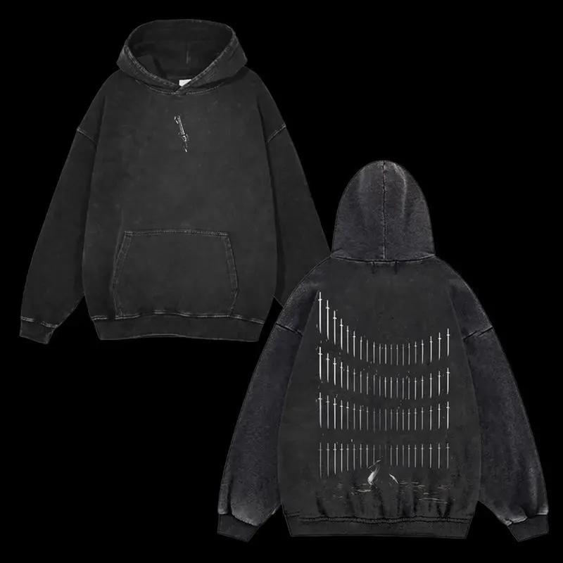 

Манга Блич Кучики Бьякуя Принтованное Худи Мужское Женское Из Стиранного Хлопка Ретро Уличная Одежда Харадзюку Мужская Толстовка Оверсайз XXL чёрный