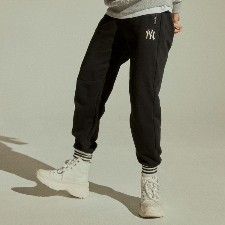 New MLB Knitted Sports Pants Women's Black 31PTW1111-50L