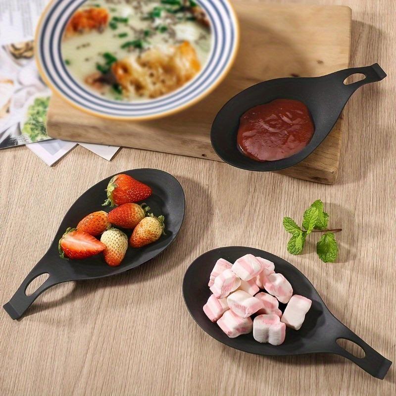 5PCS Soup Spoon Pad Easy To Clean TPE Kitchenware Pad Silicone Spoon Pad Heat-insulating Spoon Pad Flavor Dish Pad Spoon Holder.