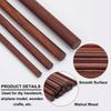 BHBL 18Pcs 4 Size Walnut Dowel Rods 11.8 Inch Long Dowel Rods Wood Sticks 6/8/10/12mm Dia Unfinished Round Sticks