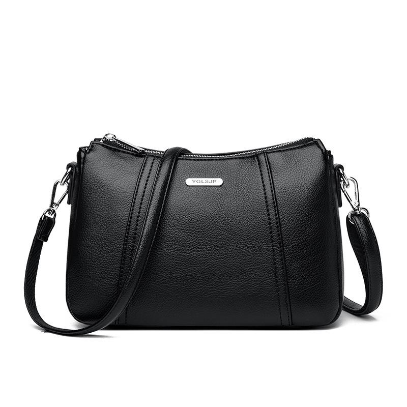 Women's Bag Crossbody Bag Urban Simple Soft Leather Single-shoulder Bag Middle-aged Mom Bag
