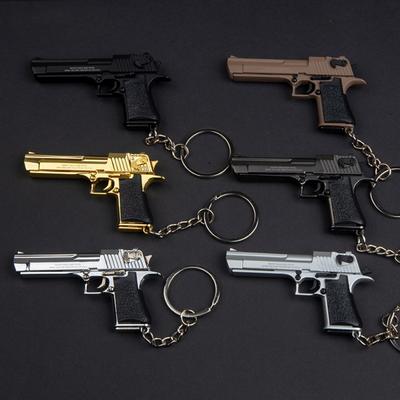 1:4 Pistola Desert Eagle Premium Staccabile in Metallo Modello di Pistola Giocattolo Pubg Collezione Decorazioni in Legno Portachiavi in Lega