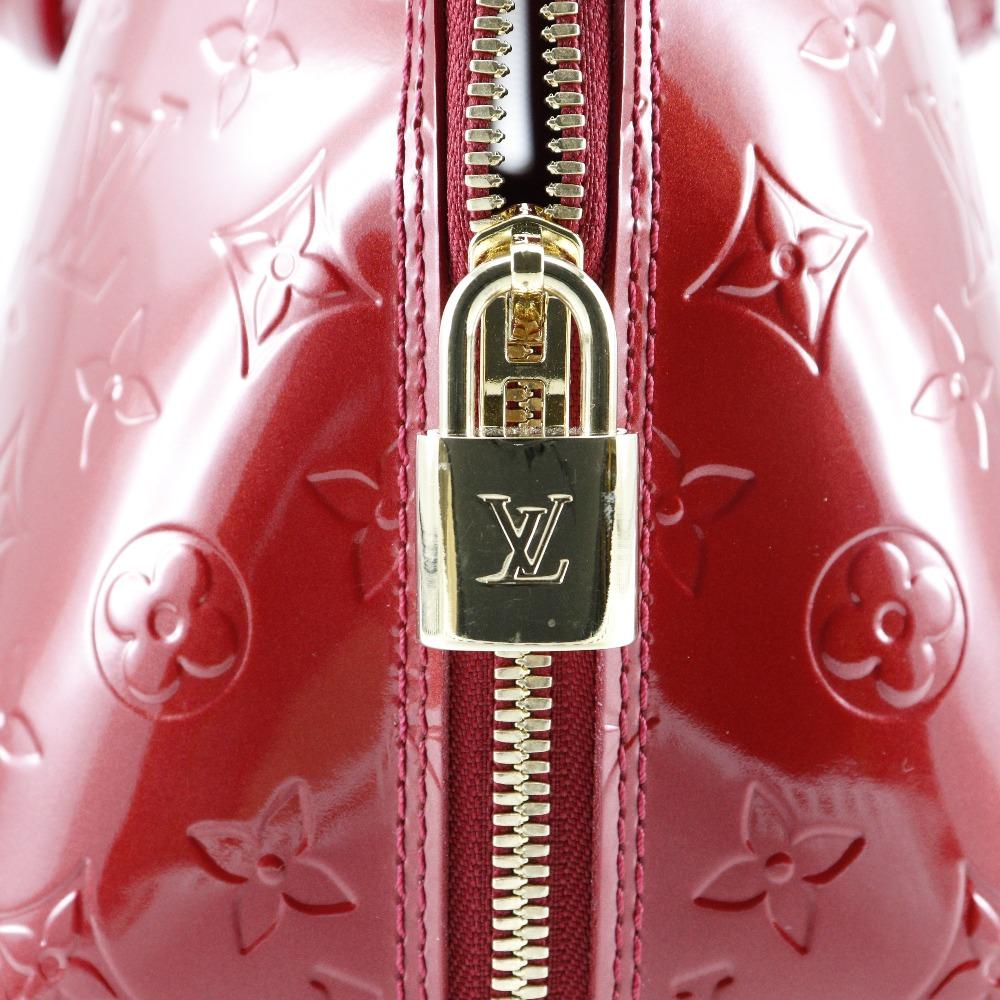 LOUIS VUITTON Alma GM Handbag M93596 Pomdamul Red Vernis Women Used