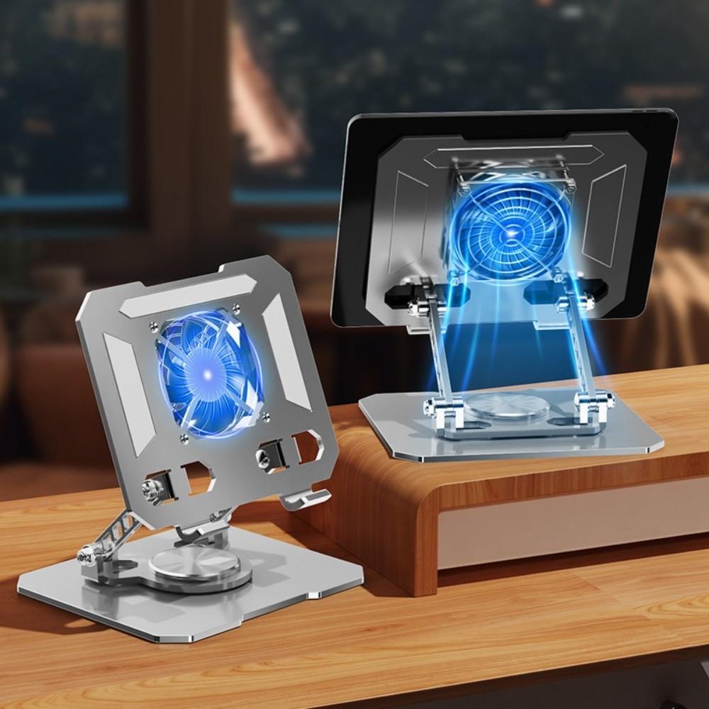 Foldable Cooling Fan Tablet Bracket 360 ° Rotatable Tablet Radiator Bracket  Live Stream