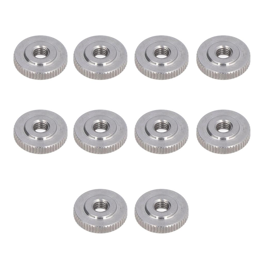 Knurled Thumb Nut 304 Stainless Steel Knurled Flat Head Through Hole Hand Tightening
