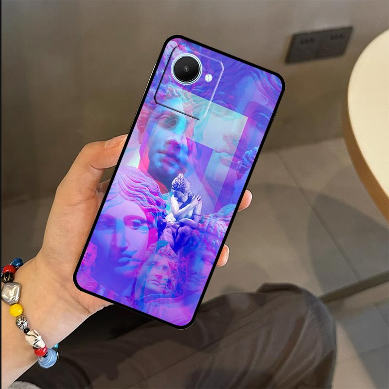 Great Wave Retro Cyber Statue Case For Realme C65 C67 C61 C53 C55 C51 C25 C63 C71 C75 GT6 GT7 Pro 11 12 13 14 15 Pro Plus