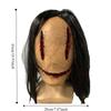 Spooky Scary Halloween Mask Full Face Mask Long Hair Demon Mask Ghost Cosplay Mask  Dress Party