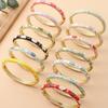 Opening Vintage Cloisonne Bangle Colorful Enamel Bracelet Flower Opening Bangle  Classic Wear