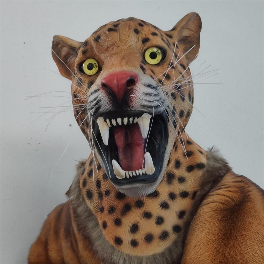 New animal mask, Journey to the West costume prop, scary leopard mask, can be customized with labels and packaging