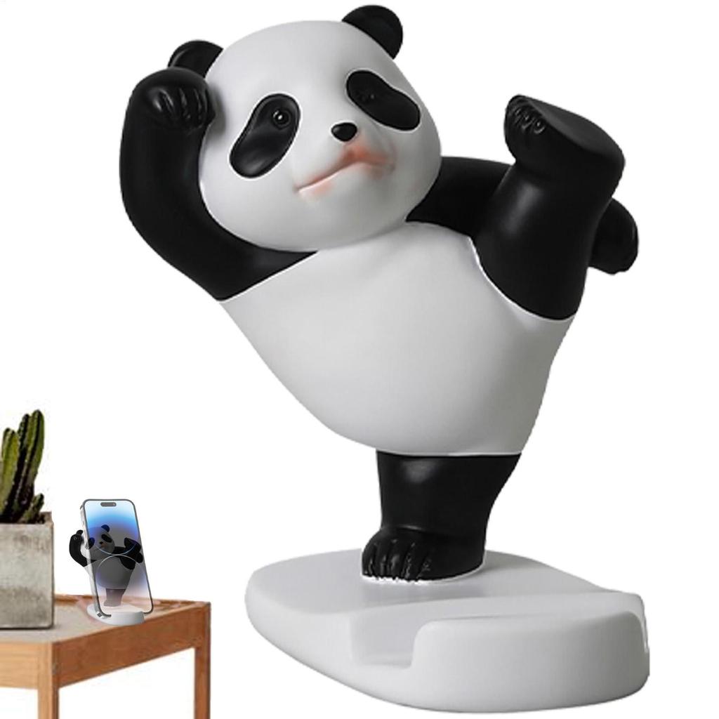 1pcs Panda Phone Stand Cartoon Panda Shape Desktop Phone Stand Non Slip Stable Multifunctional Decorative Panda Desk Ornament