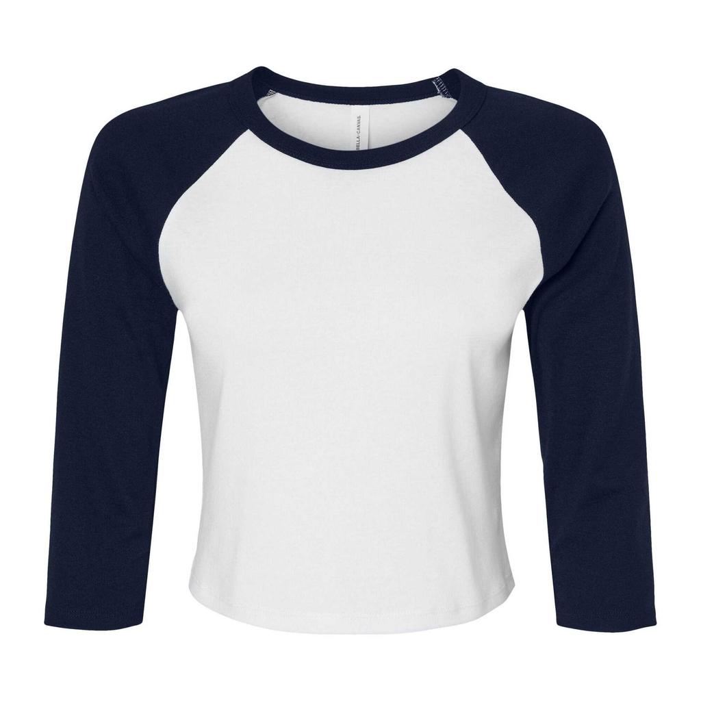 Bella + Canvas Womens/Ladies Micro-Rib Raglan 3/4 Sleeve T-Shirt